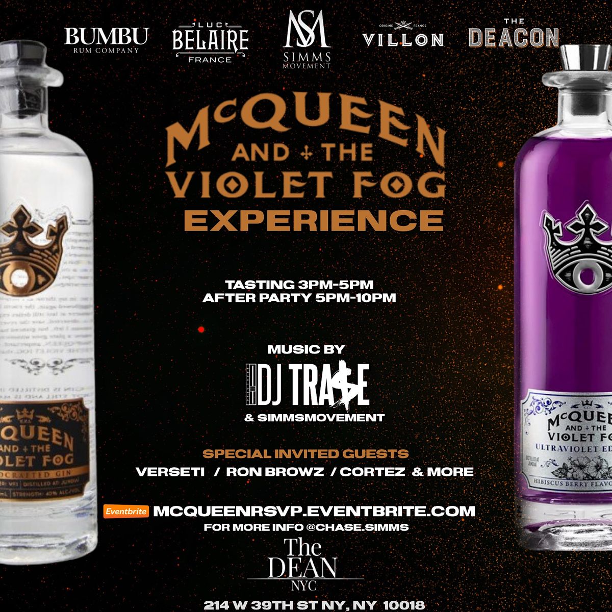 NYC McQueen Violet Fog Experience Brunch Day Party The Dean  SimmsMovement