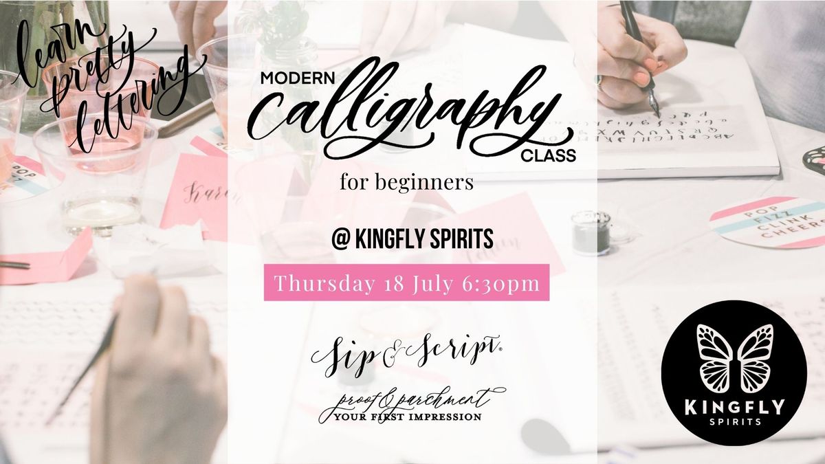 Modern Calligraphy for Beginners @ Kingfly Spirits