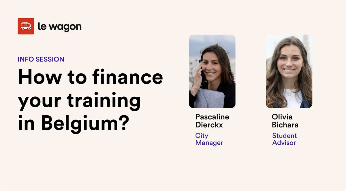 [Online] Info Session: How to finance your training in Belgium?