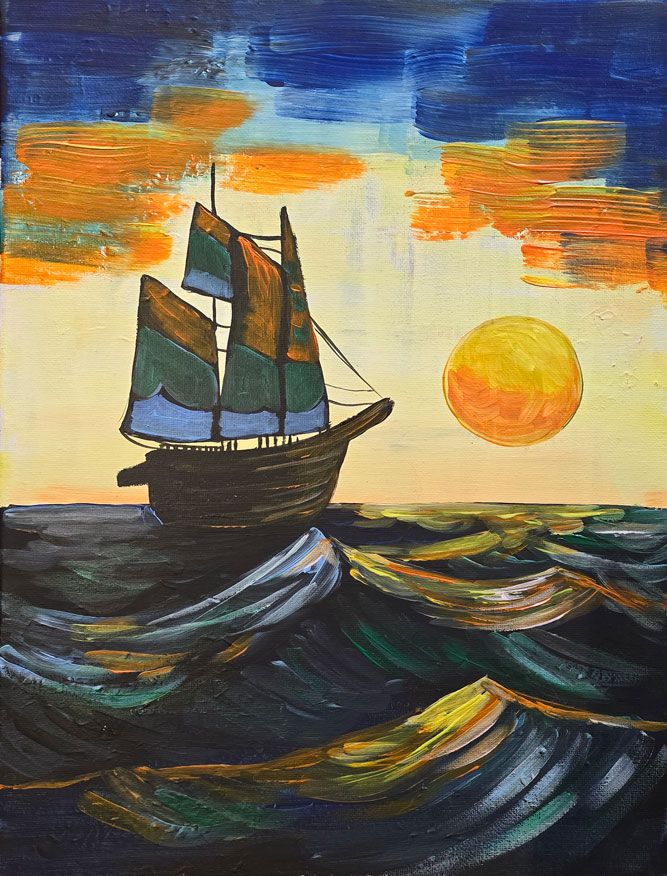 Sundown Sails and Tall Tales - Blackburn Paint Party TCB 