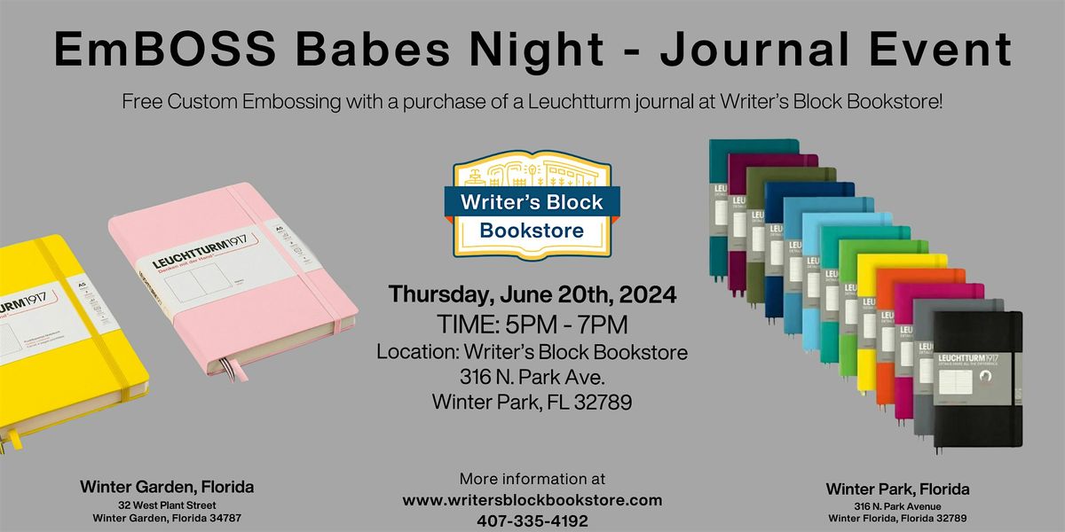 EmBOSS Babes Night - Journal Event