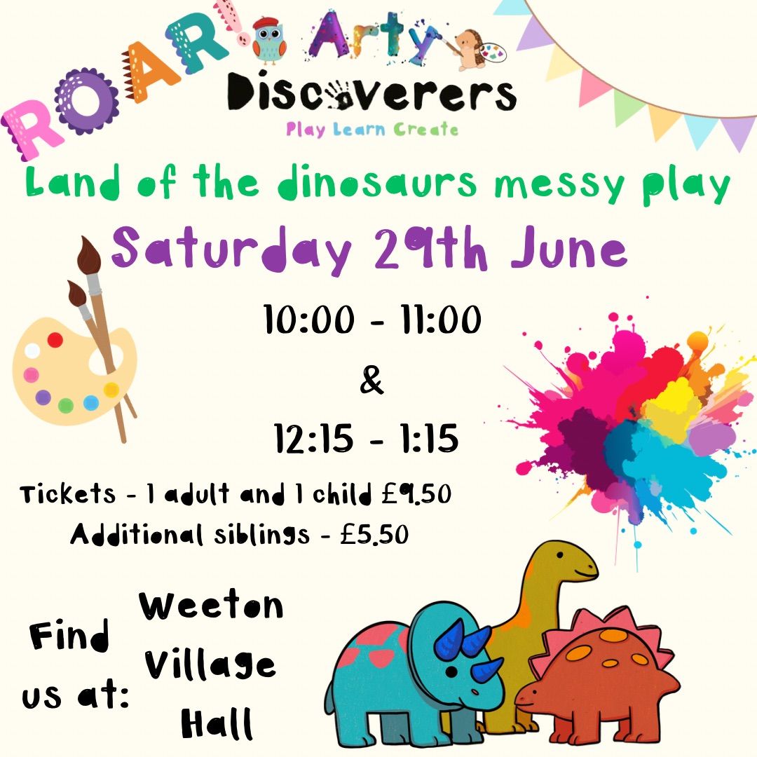 Land of the dinosaurs messy play 