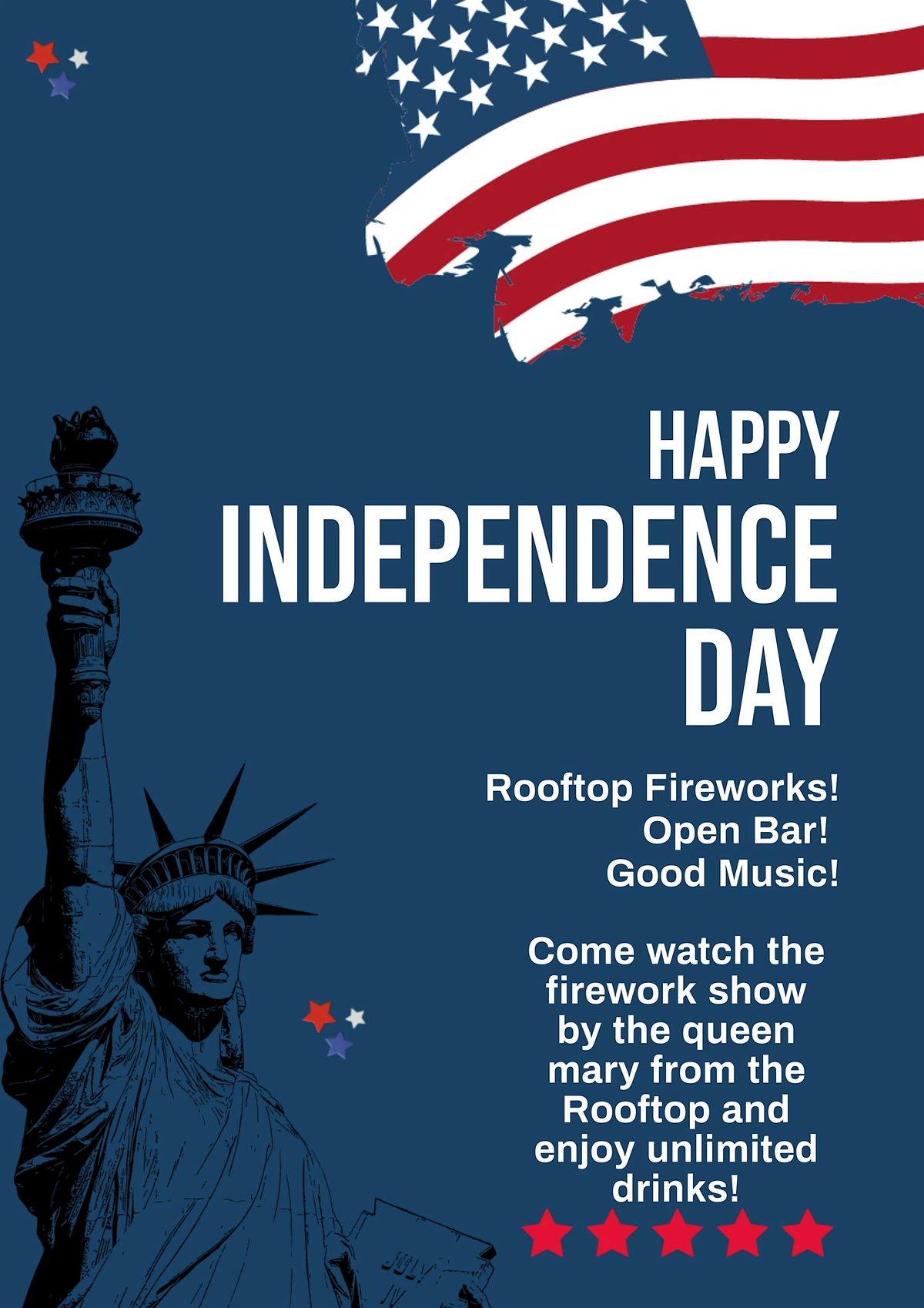 Fourth of July Rooftop Firework Show! Open Bar