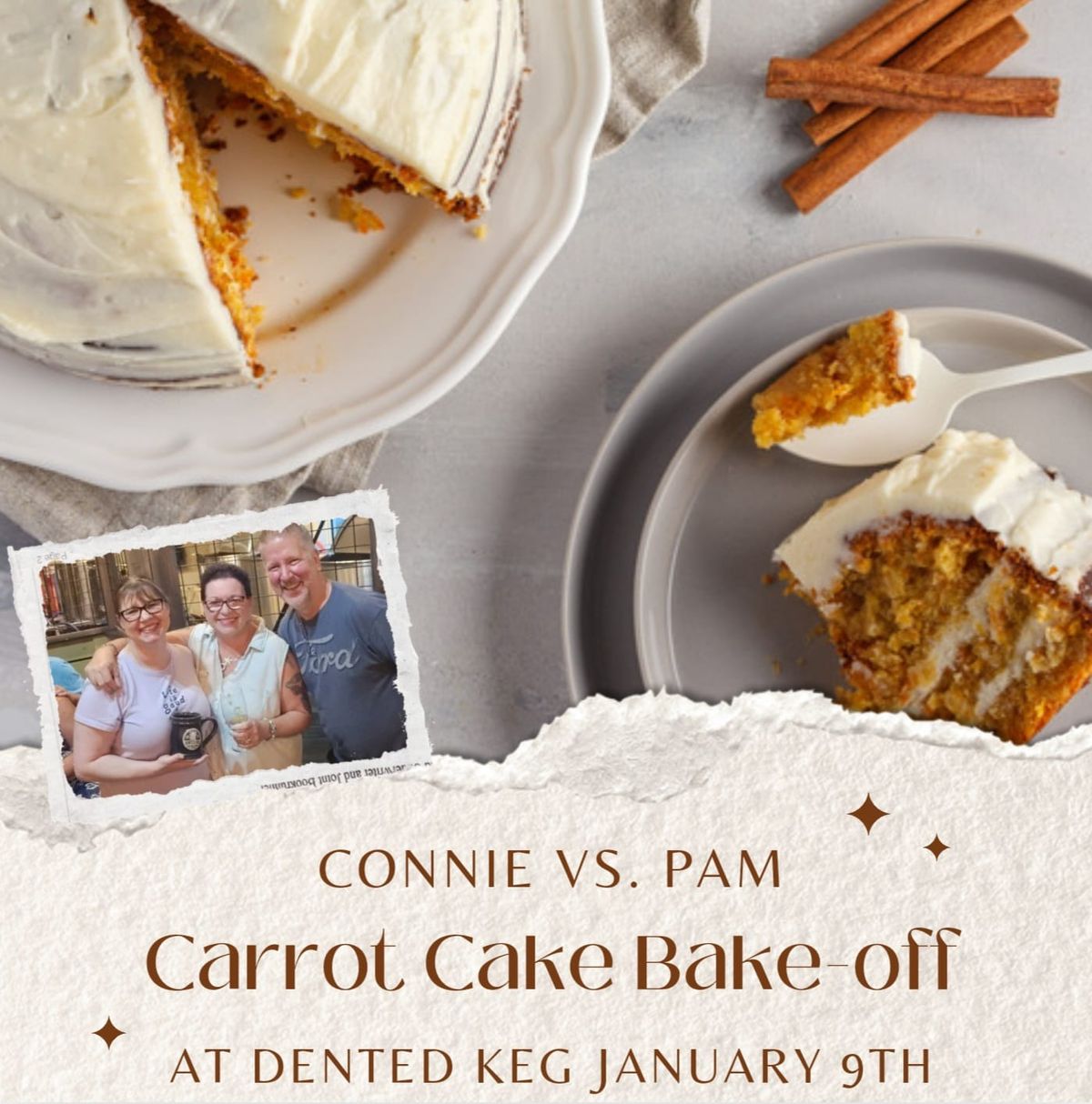 Carrot Cake Bake-off (Connie vs. Pam)