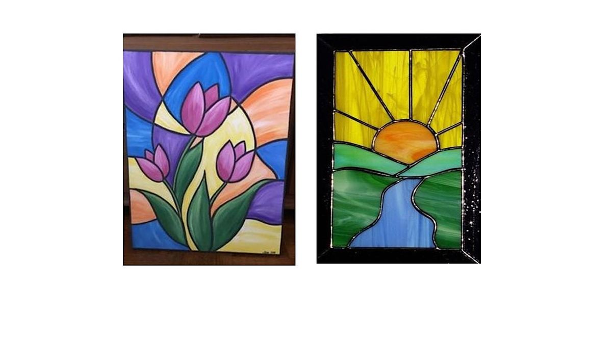 FAUX  PAINTED STAINED GLASS 2 PART CLASS