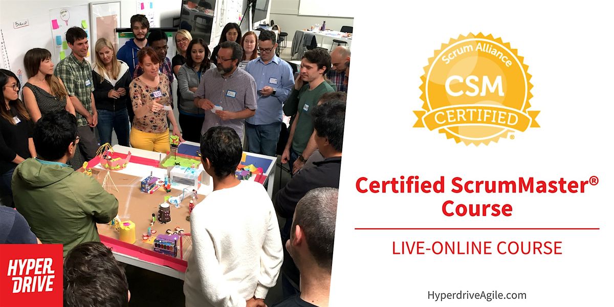 Certified ScrumMaster (CSM) Live-Online Course (1\/2 day schedule)