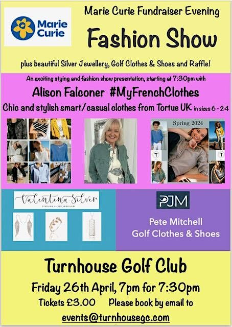Marie Curie Fashion Show Fundraiser with Alison Falconer,  MyFrenchClothes