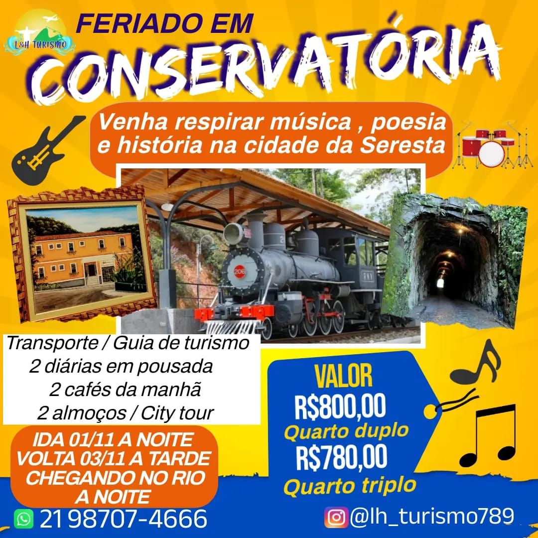 Feriado em Conservat\u00f3ria 01 a 03\/11