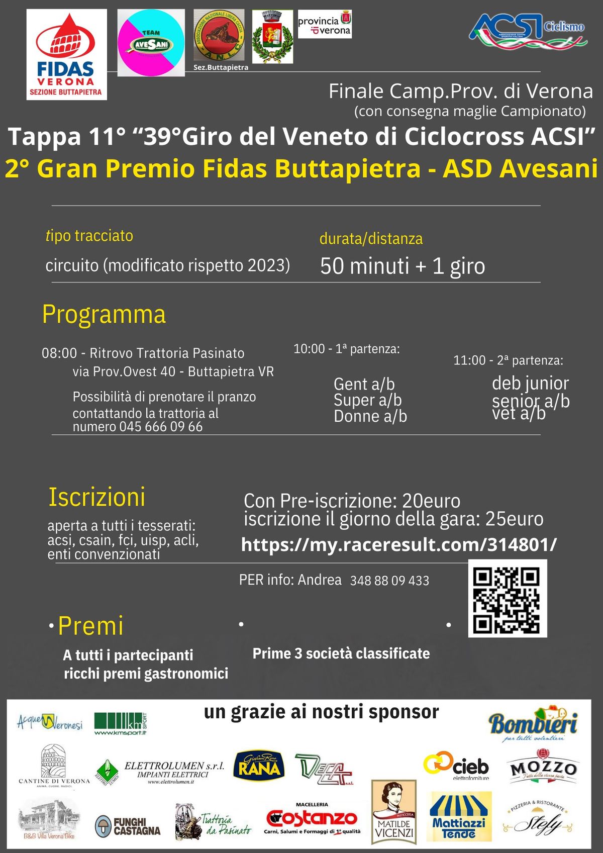 2^ Gran Premio Fidas Buttapietra - Asd Avesani team