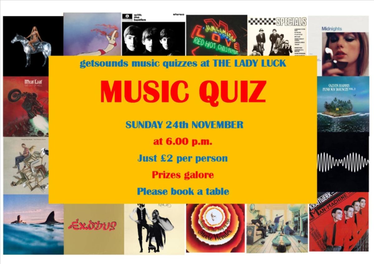 getsounds Music Quiz at The Lady Luck