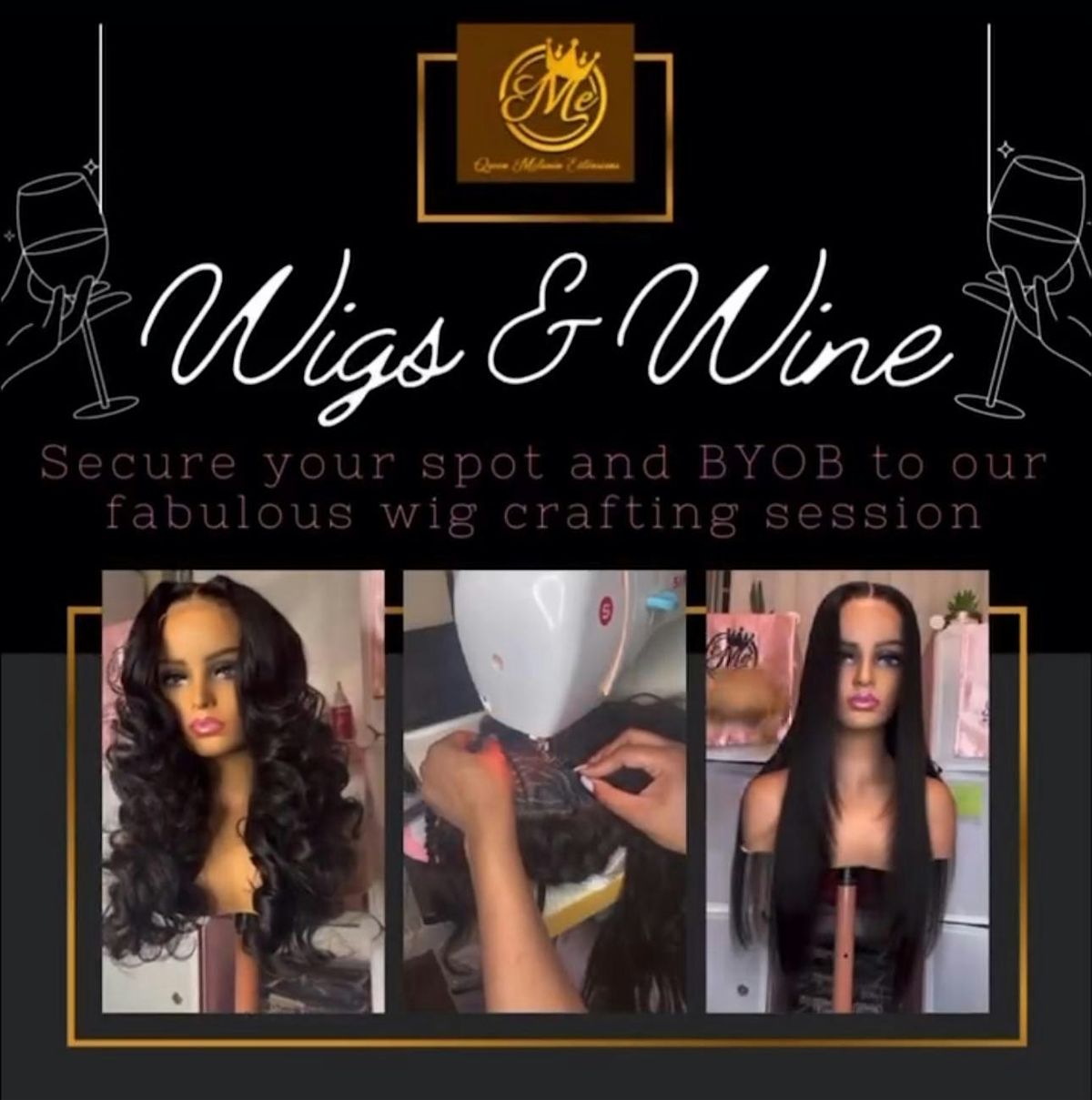 Wigs and Wine (Sewing Machine Class)
