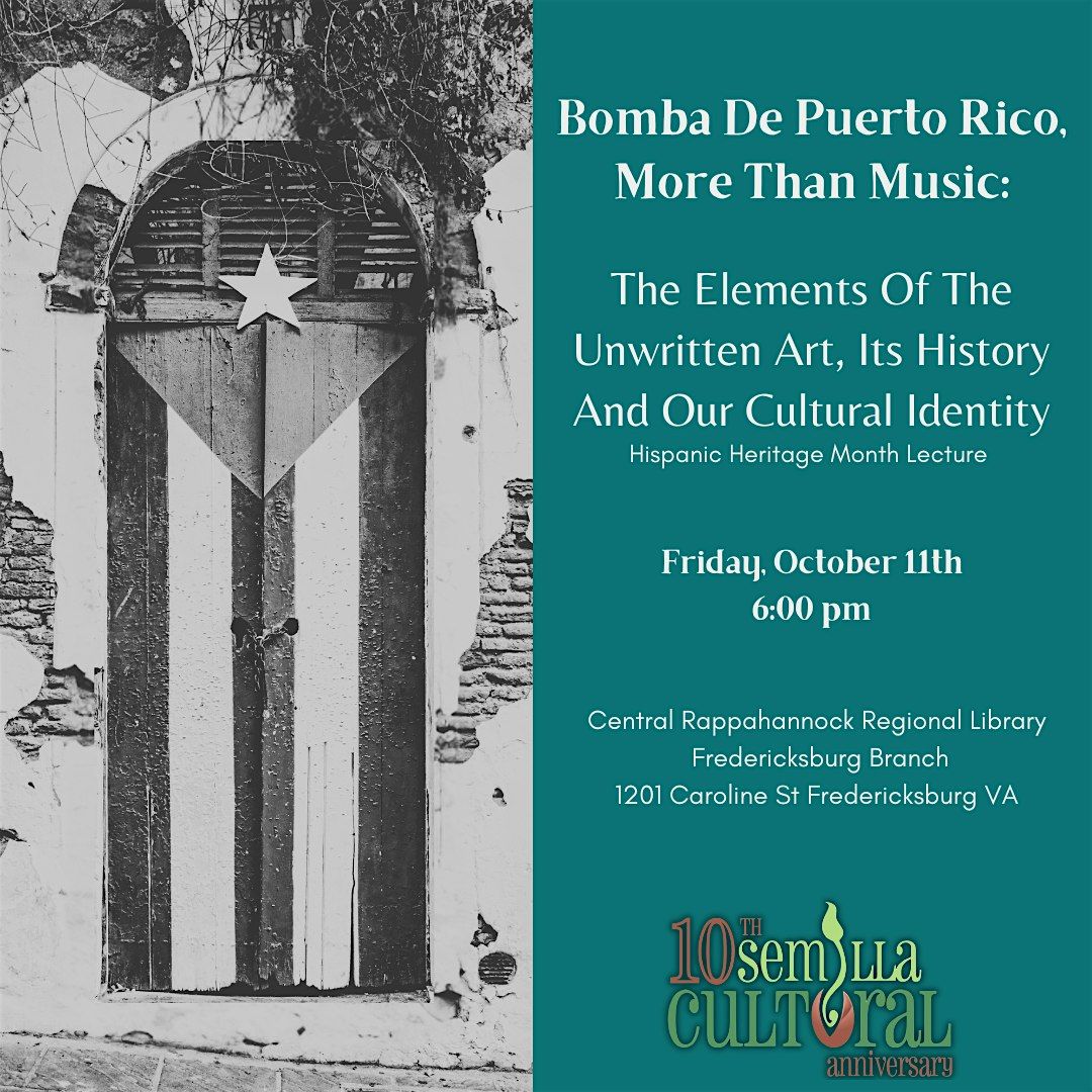 Lecture: Bomba de Puerto Rico: More Than Music