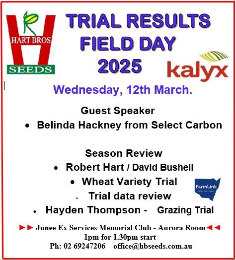 TRIAL RESULTS FIELD DAY 