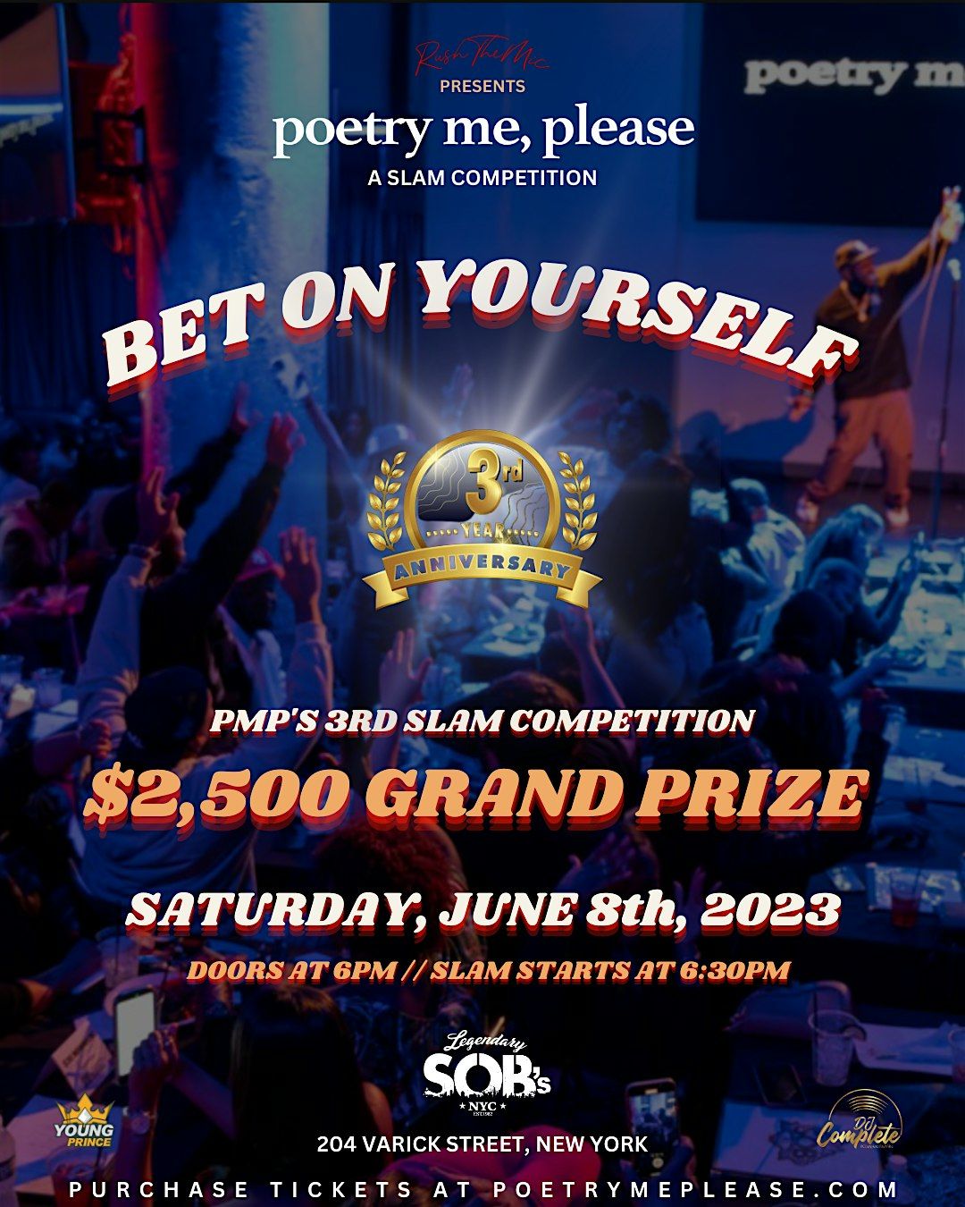 poetry me, please SLAM COMPETITION:  Bet On Yourself (3 Year Anniversary)