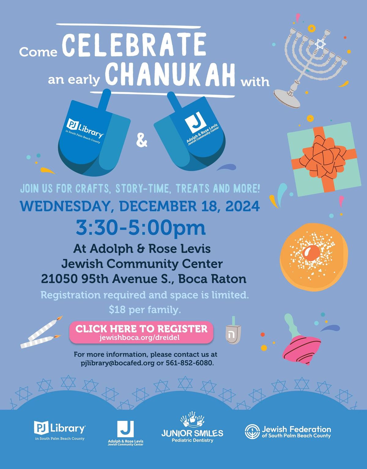 Pre-Chanukah party with PJ Library and the JCC