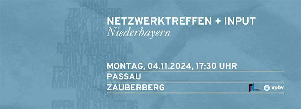 Netzwerktreffen f\u00fcr Veranstaltende in Niederbayern