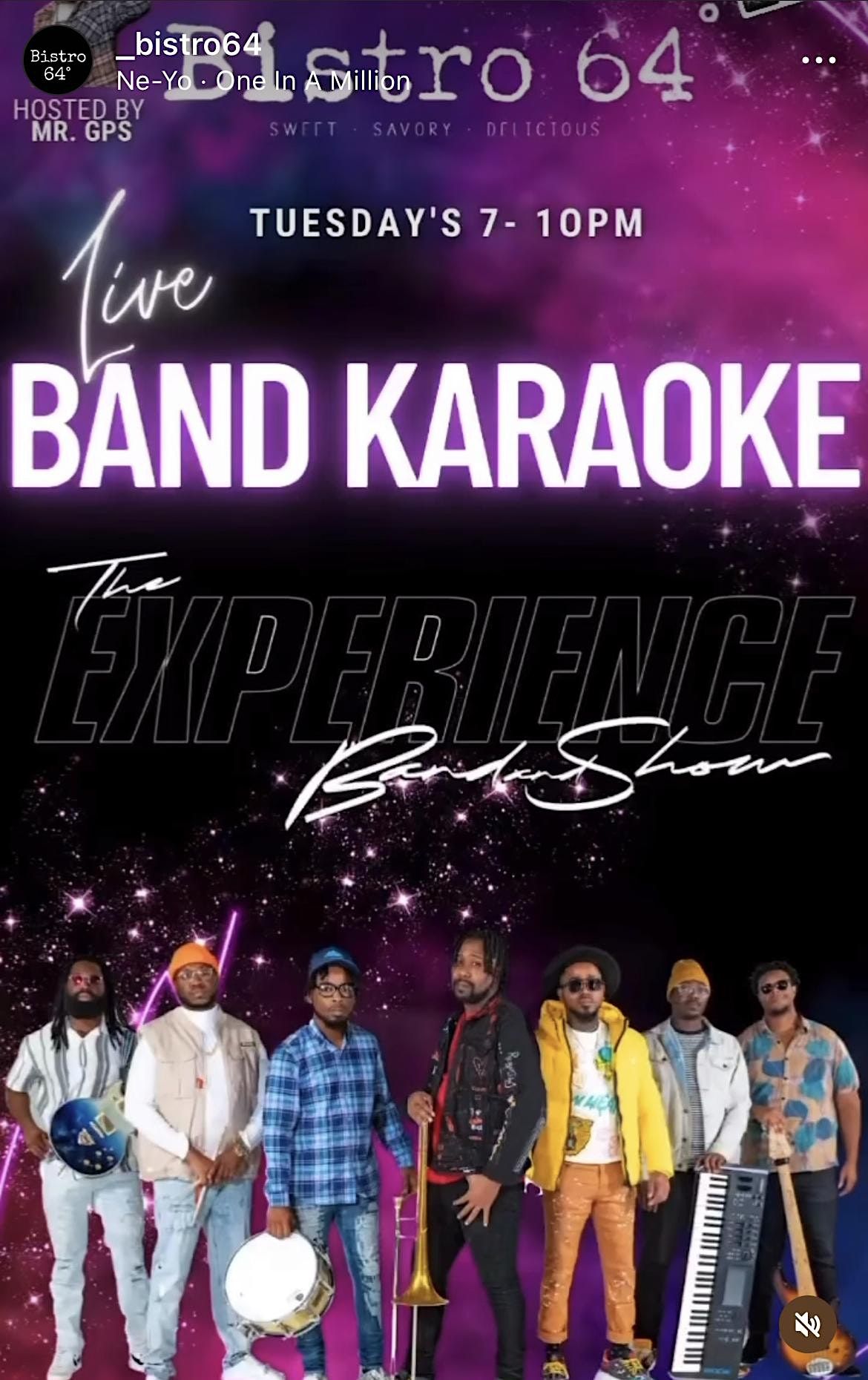 R&B Live Band Karaoke with the Experience Band And Show @ Bistro 64