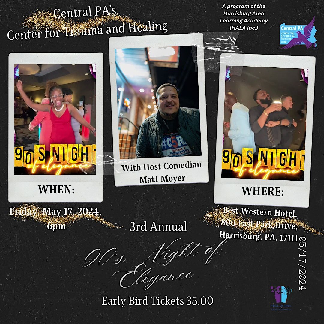 90's Night of Elegance-Annual Fundraiser for Central PA Trauma Survivors