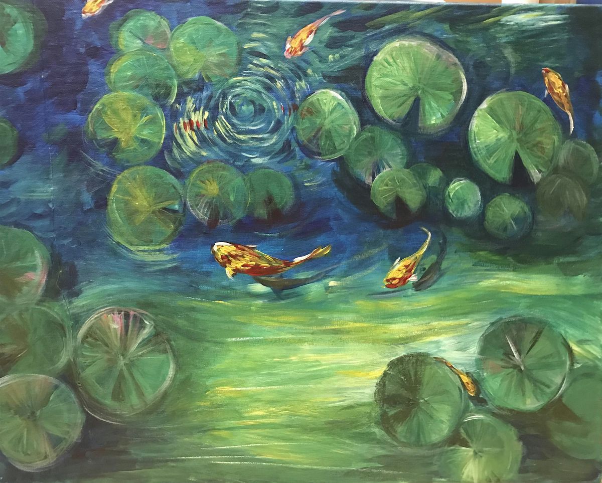 Sip n Paint Sat arvo 3pm @Auckland City Hotel  - Water Lilies & Koi