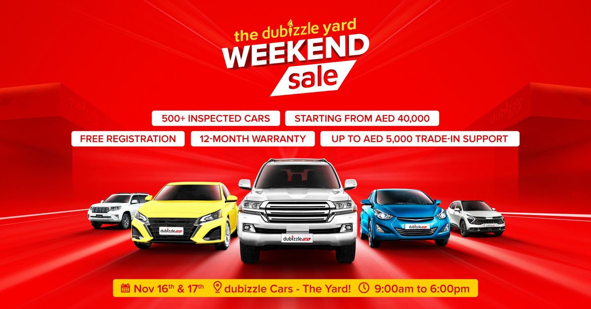 dubizzle Cars Yard Weekend Sale