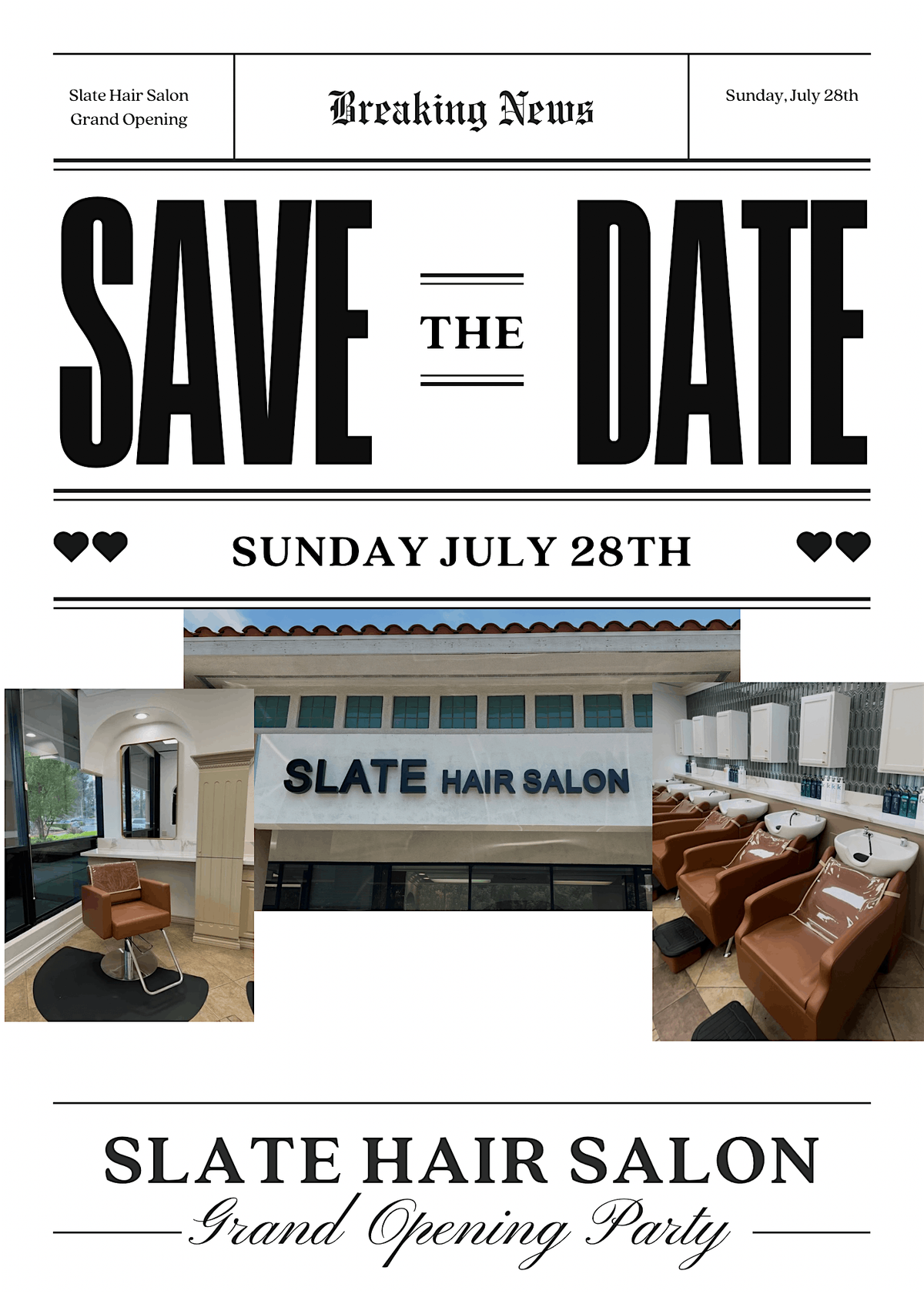 Slate Hair Salon Grand Opening