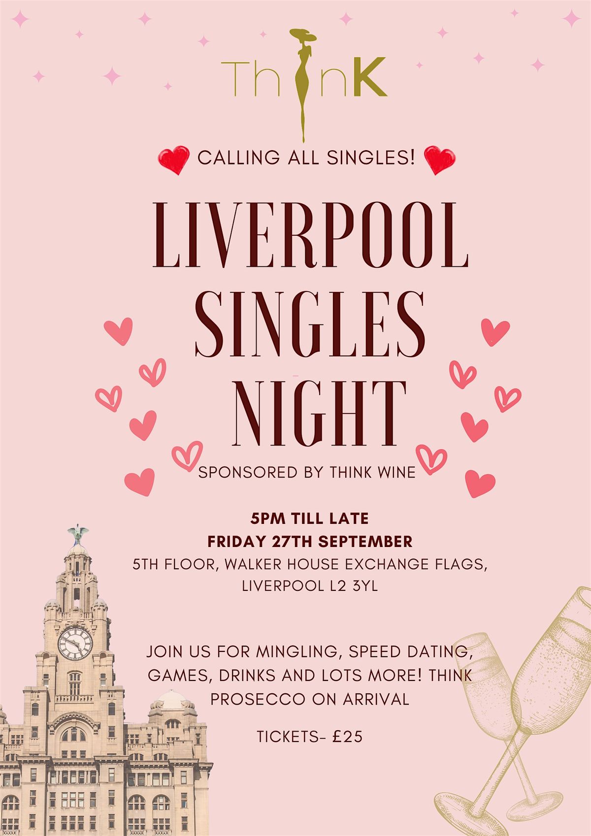 Liverpool Singles Night sponsored by ThinK Wine