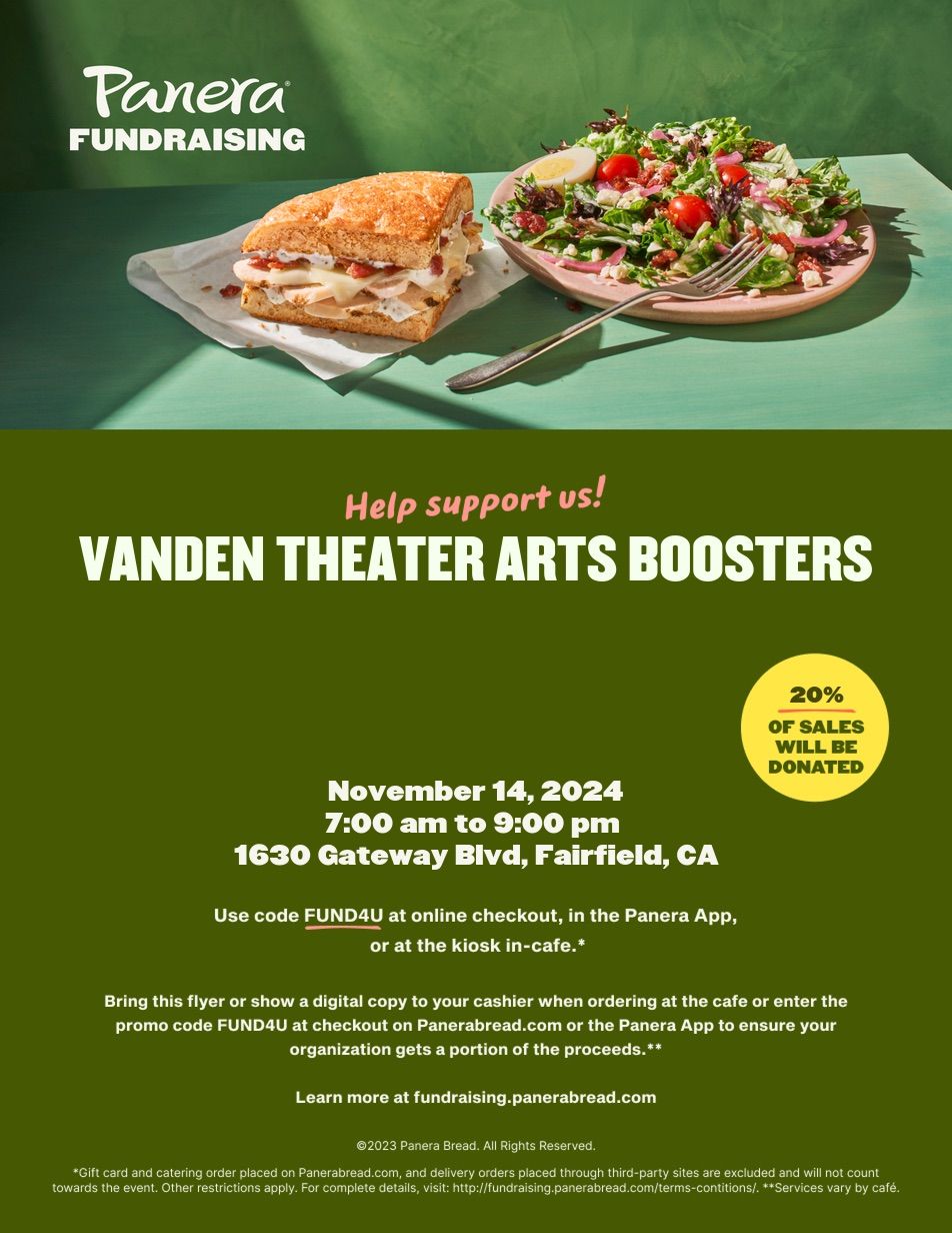 Dine and Donate for Vanden High School Theater Arts