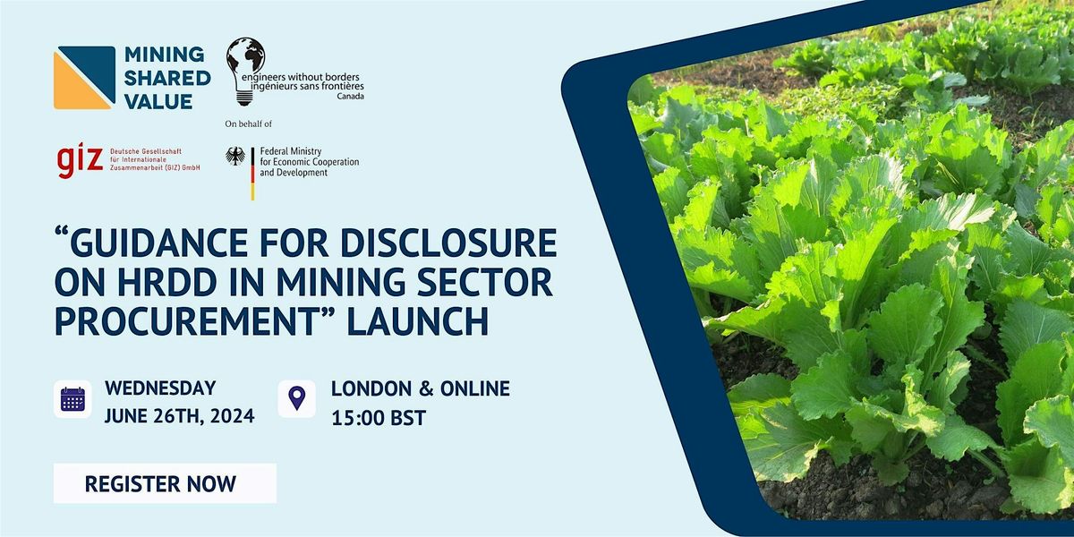 "Guidance for Disclosure on HRDD in Mining Sector Procurement" Launch