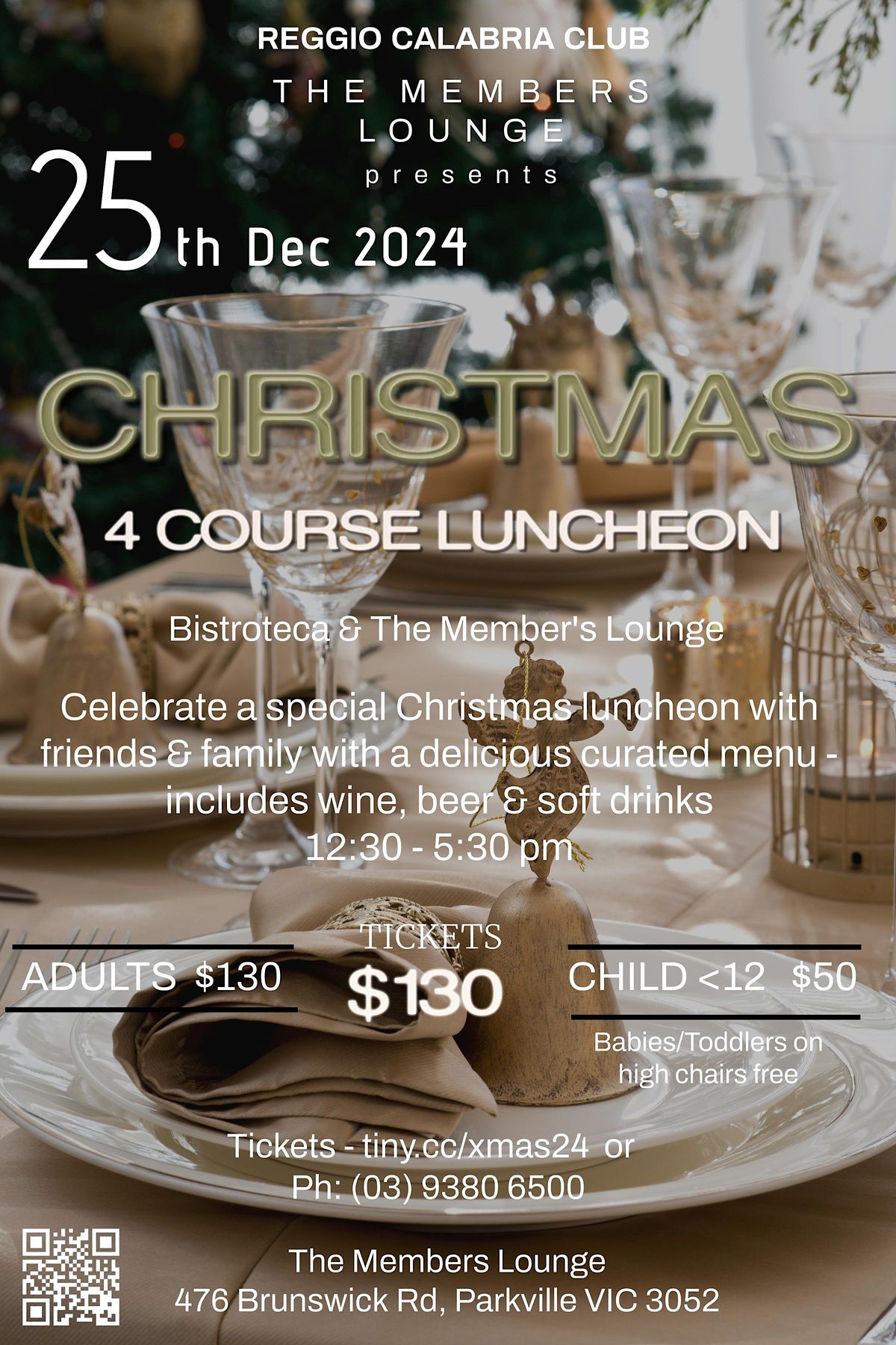 Christmas Luncheon 2024 @ Reggio Calabria Club by The Members Lounge