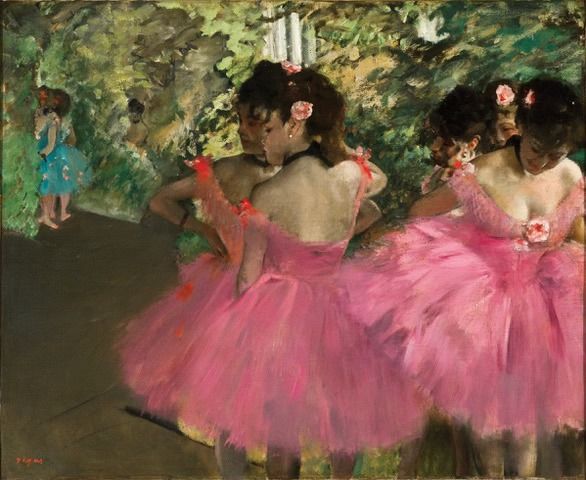 Acrylic Painting, Dancers Before the Ballet, by Edgar Degas