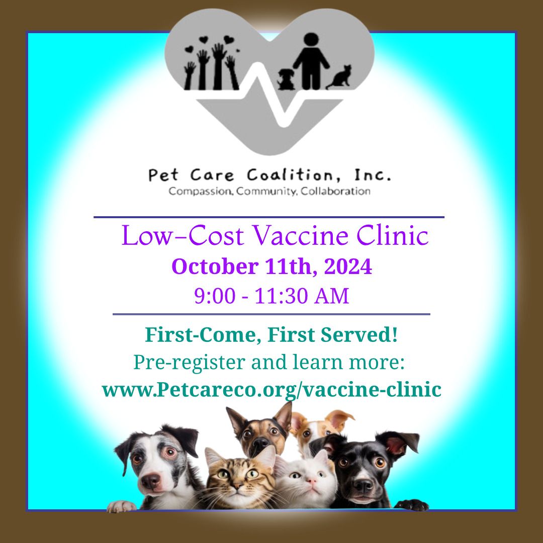 October Low-Cost Vaccine Clinic