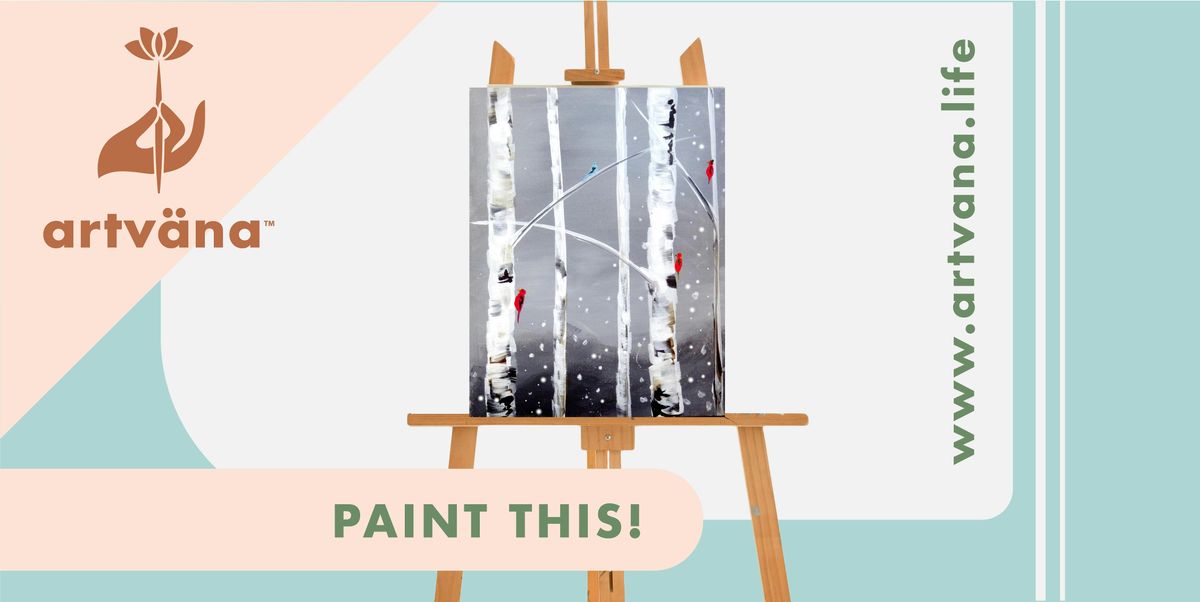 Artvana Winter Paint & Sip class at Bertoglios Pizza in Yelm January 2026