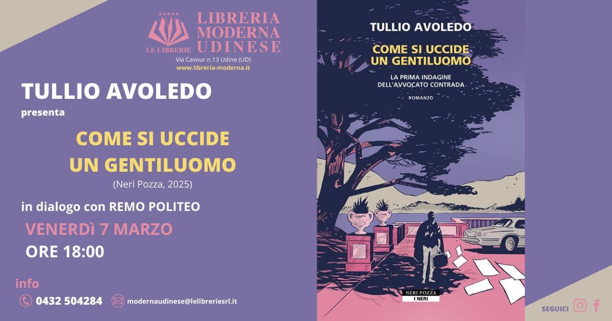 Tullio Avoledo presenta: Come si uccide un gentiluomo