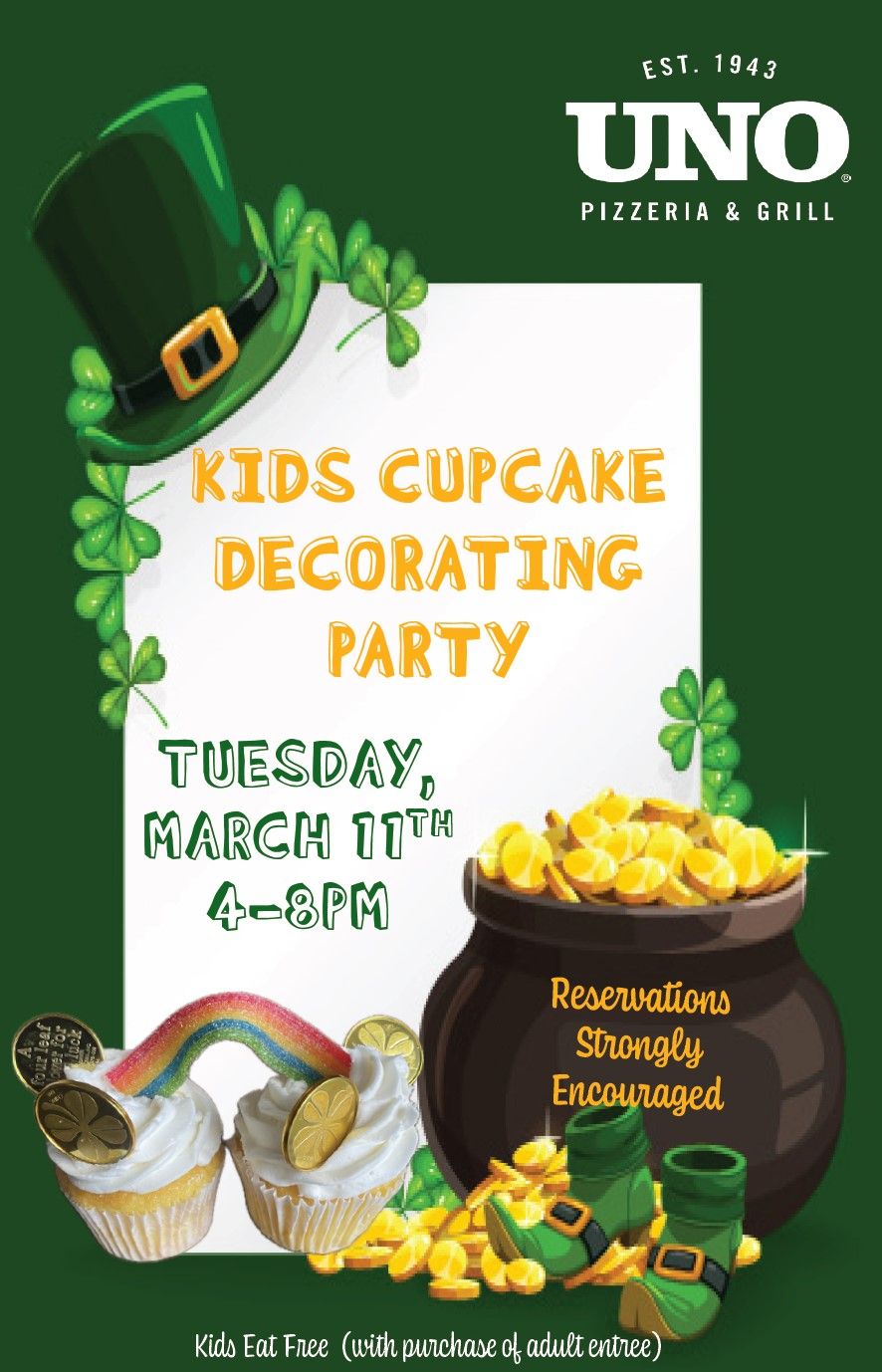 St. Patrick's Day Kids Cupcake Decorating Event 