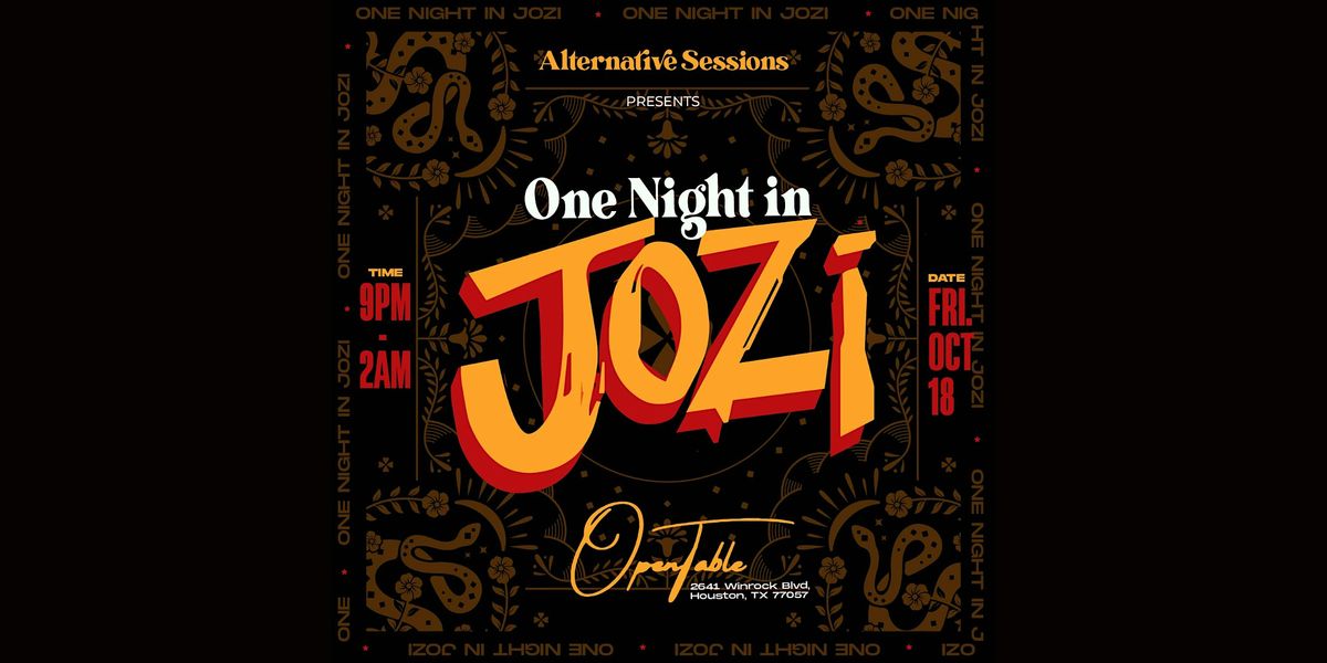 ONE NIGHT IN JOZI