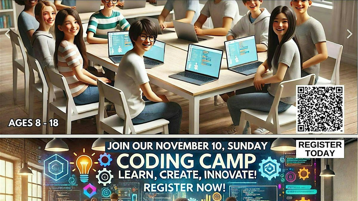 COMPUTER CODING CAMP - LEARN, CREATE, INNOVATE: STEM - Youth Ages 8-18