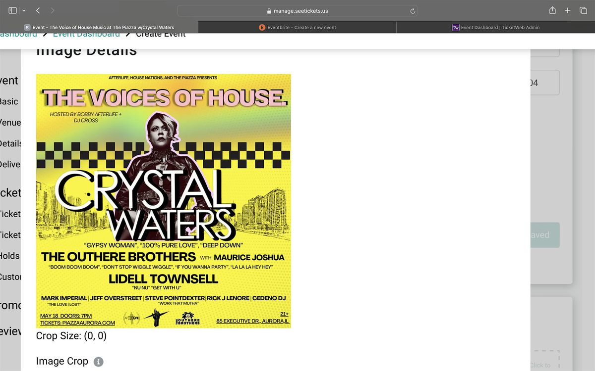 The Voice of House Music at The Piazza w\/Crystal Waters