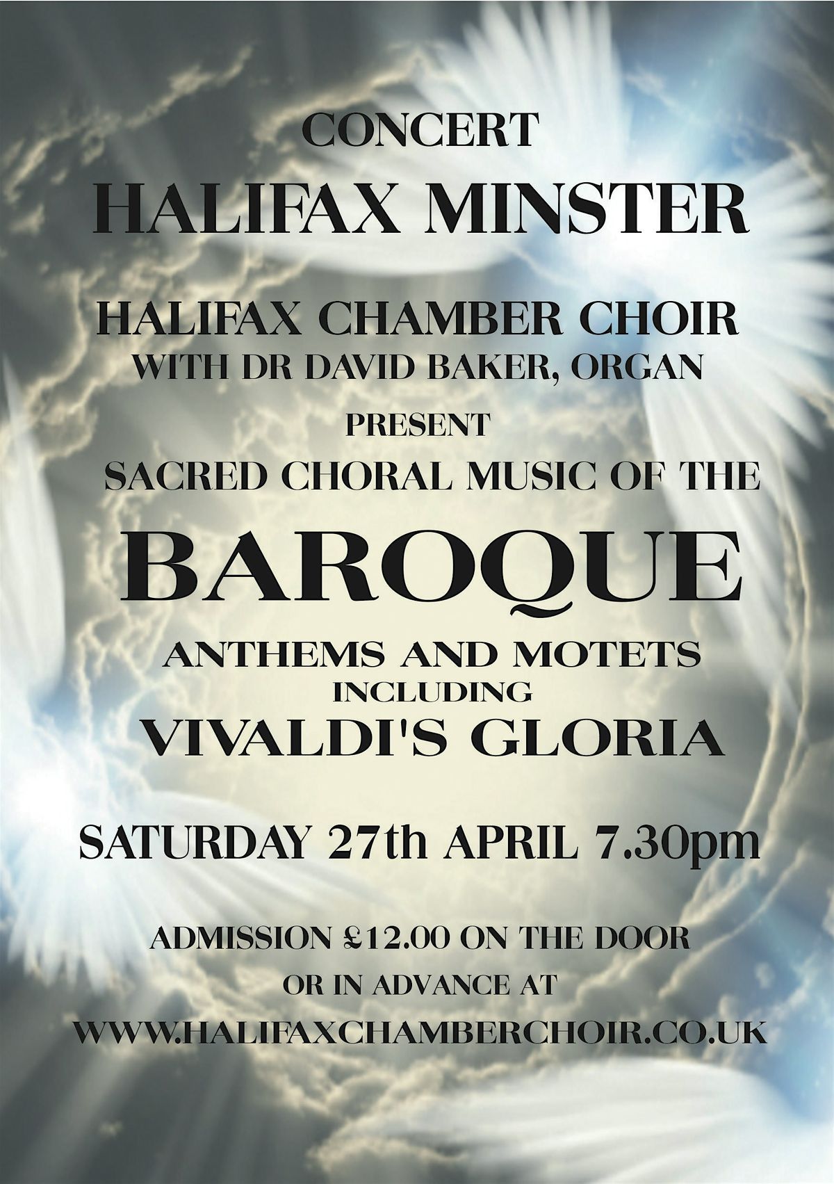 SACRED CHORAL MUSIC OF THE BAROQUE  INCLUDING VIVALDI'S  GLORIA