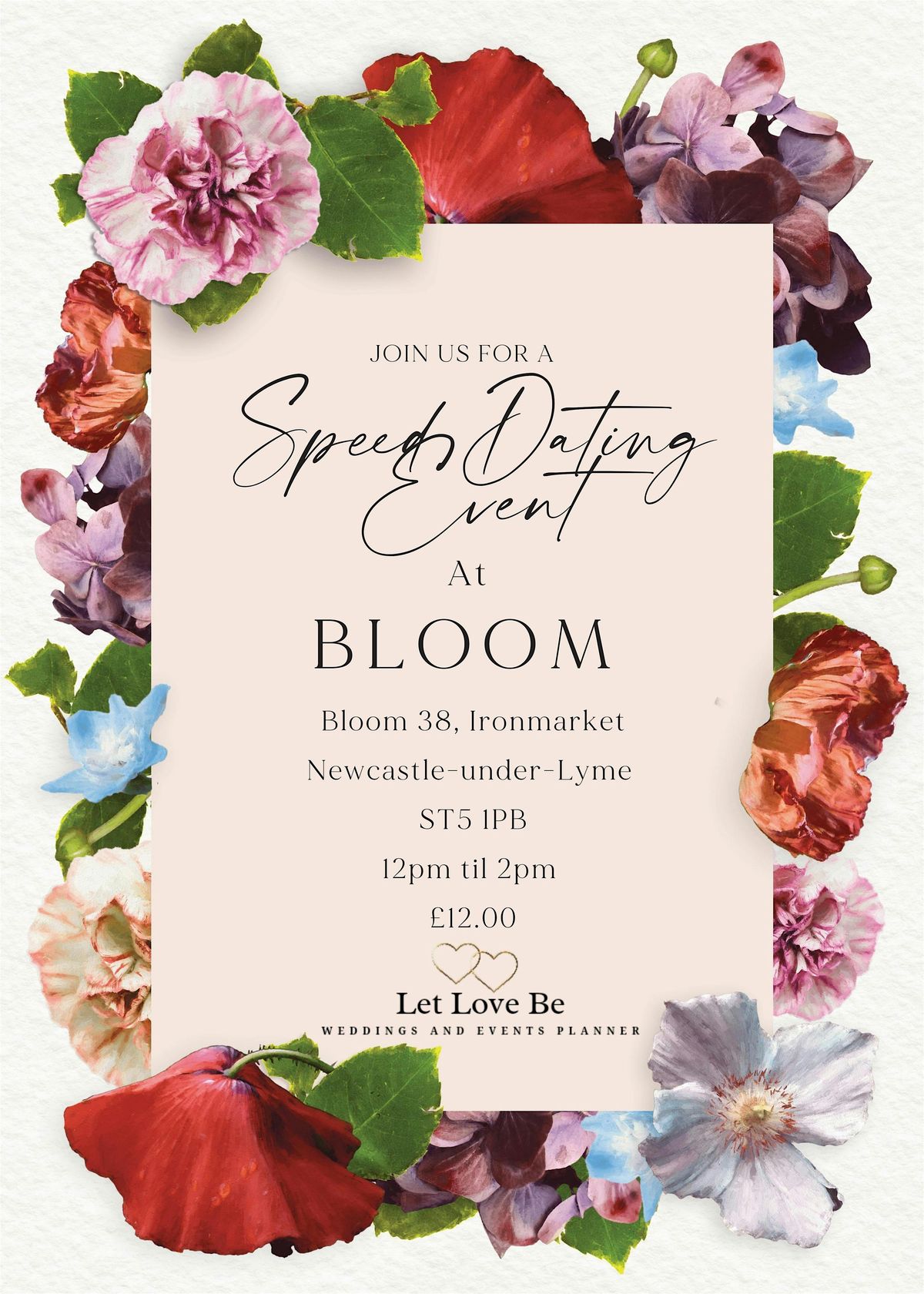 Speed Dating Event at Bloom Newcastle under Lyme