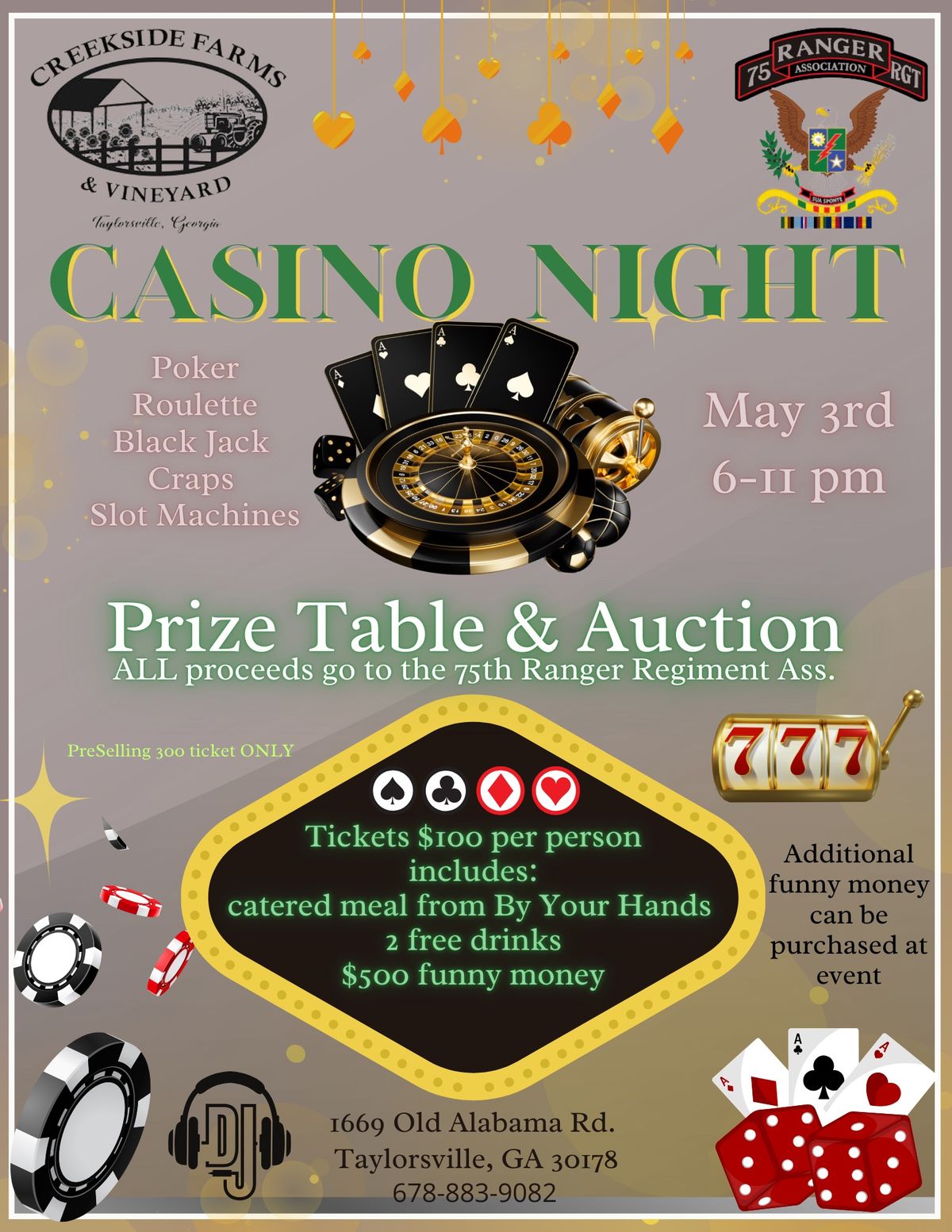 Casino night at Creekside!