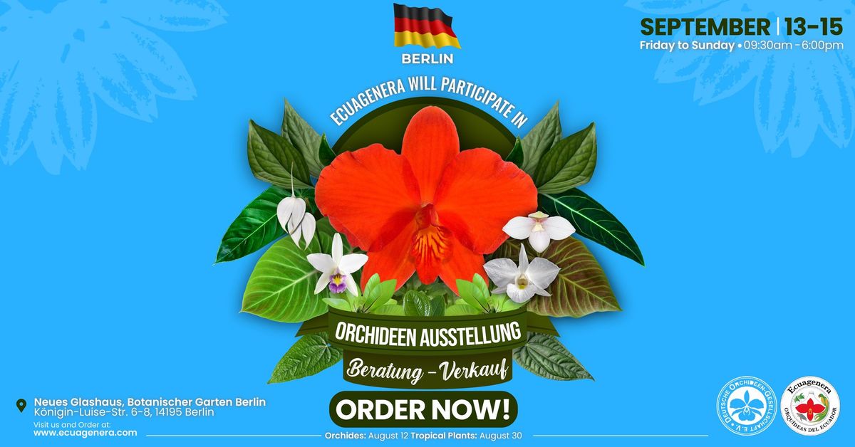 Ecuagenera will participate in Orchideen Ausstellung - Beratung - Verkauf