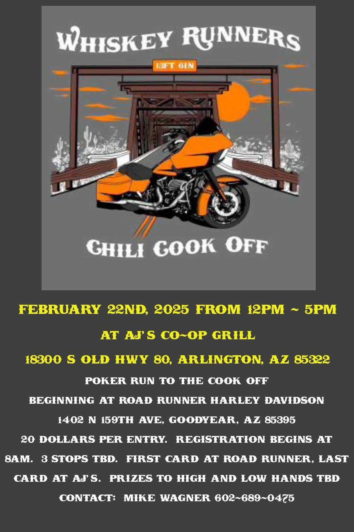 Whiskey Runners RC Annual Chili Cook Off