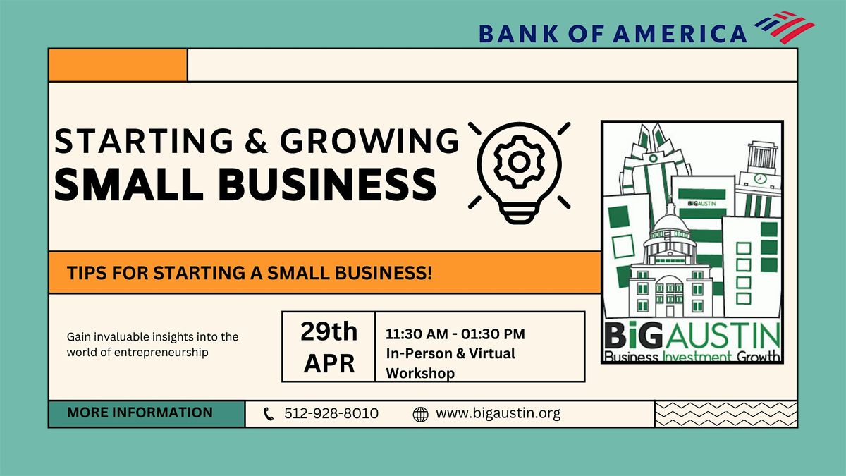 Starting and Growing Your Small Business presented by Bank of America