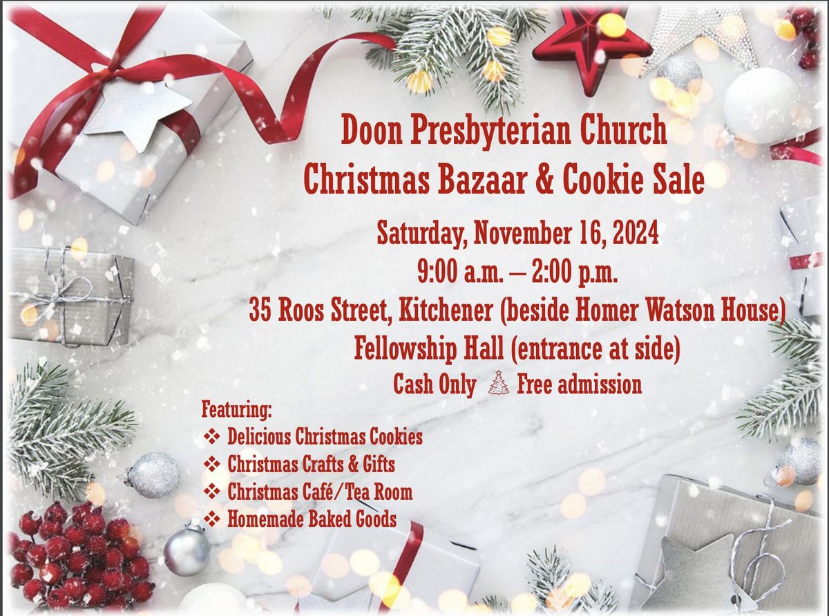 Doon Presbyterian Christmas Bazaar & Cookie Sale