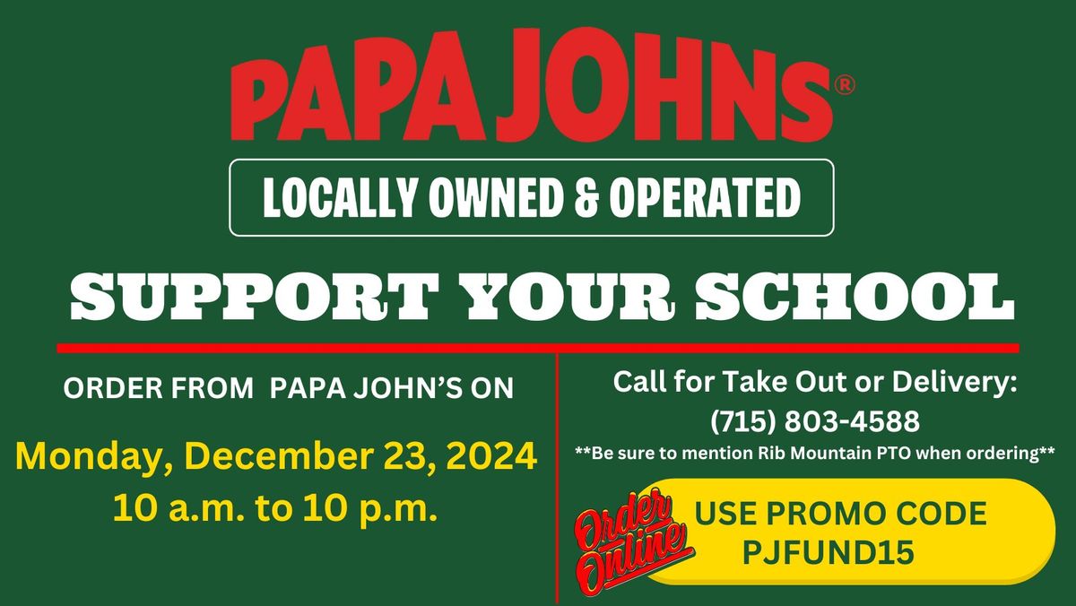 Papa John's Rib PTO School Fundraiser