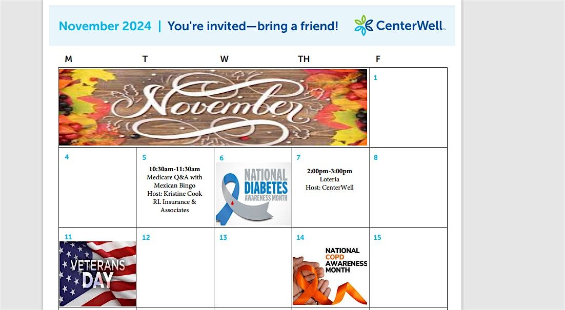 CenterWell Seminary Presents - Loteria