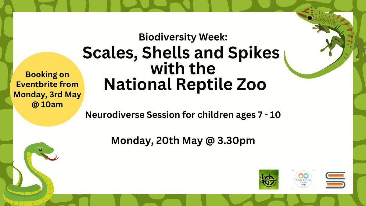 Biodiversity Week: National Reptile Zoo event for neurodivergent children and their siblings