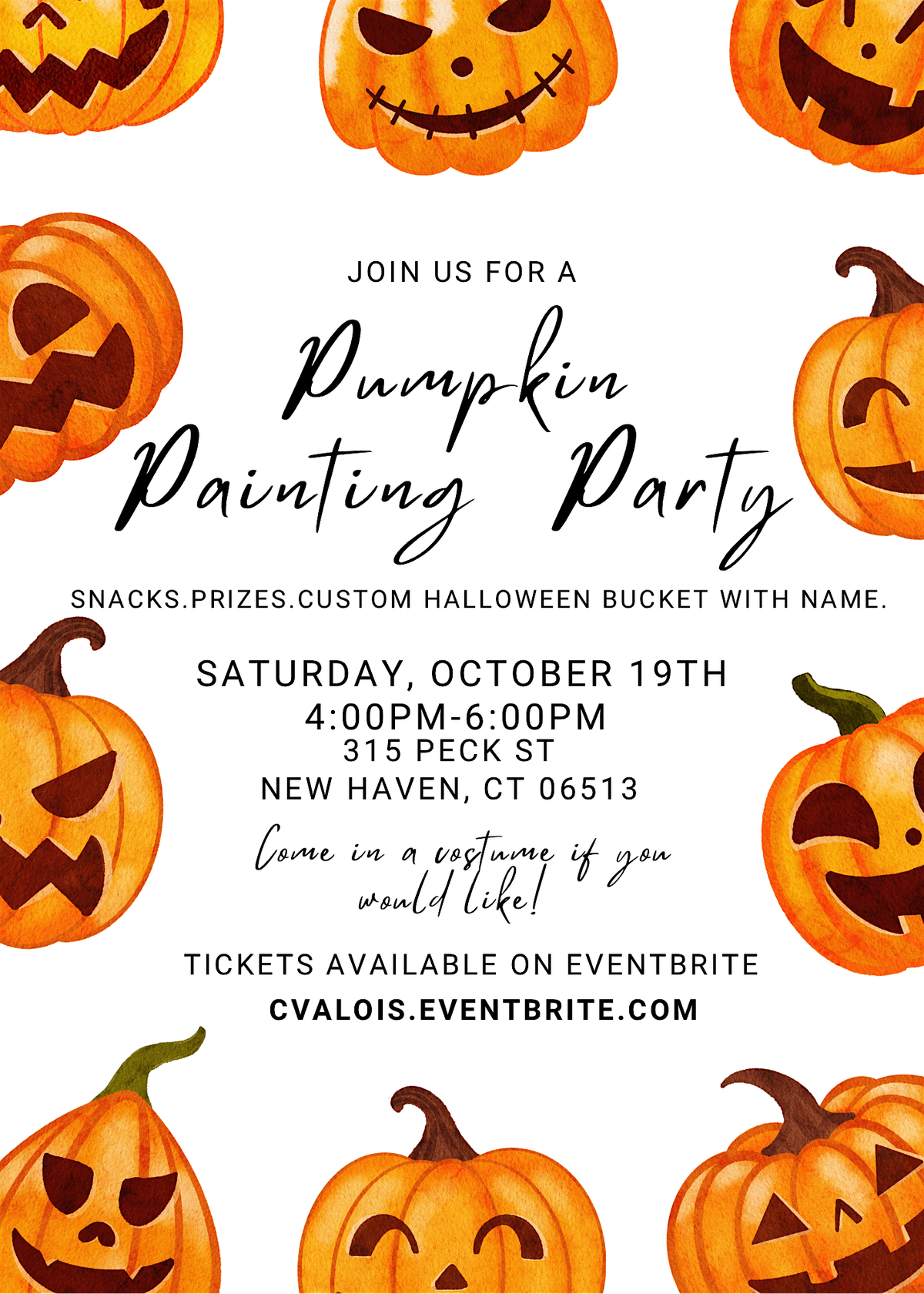 KIDS PUMPKIN PAINTING PARTY