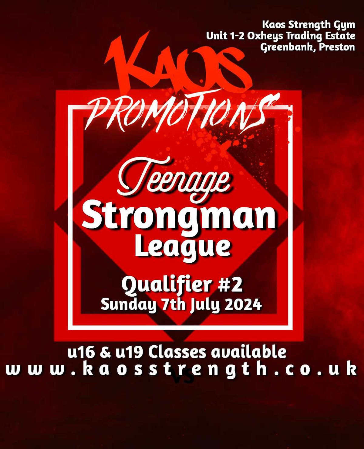Kaos Teen Strongman League- Qualifier 2