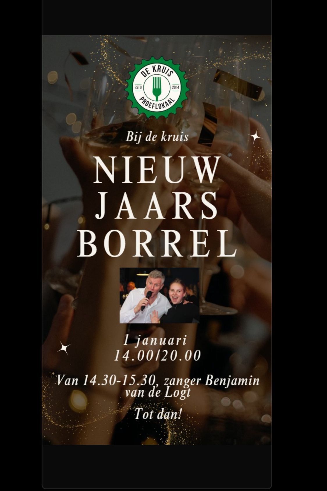 Nieuwjaarsborrel bij de Kruis